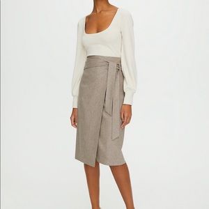 Babaton Karl Wool Cashmere Skirt